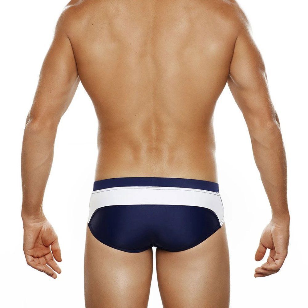 Men's Racing Stripes Speedo Beach Bikini Swimwear Sapphire Size S - Picture 3 of 3